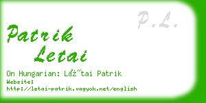 patrik letai business card